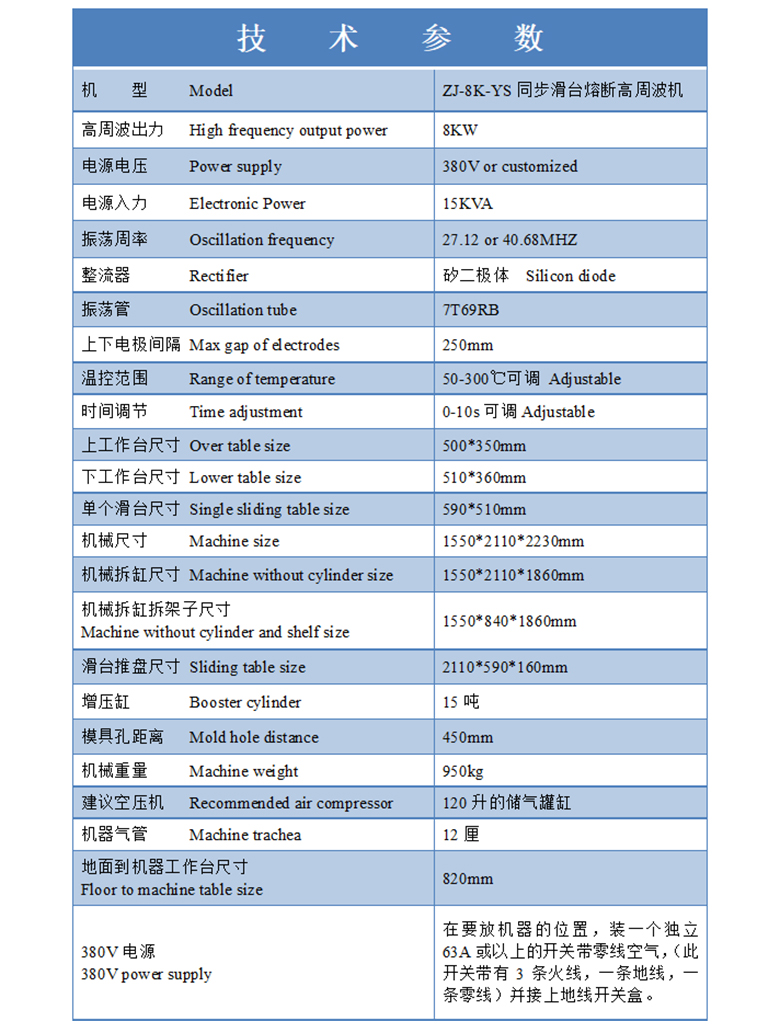 自动高周波同步熔断机